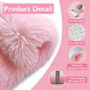 Ultra Soft Fluffy Area Rugs for Bedroom Living Room 10x12, Nursery Rug, Non-Slip Carpet for Kids Dorms Decor, Shaggy Bedside Rug, Pink