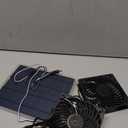 Solar Powered Fan Kit 12.6 Inch IPX7 Weatherproof, 15W Solar Panel with 2 Waterproof Fans, Intake or Exhaust Air Fan for Outside Backyard Chicken Coops, Greenhouses, Doghouse