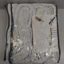 Light Cream Blackout Curtains 102 Inches Long for Dining Room, Petty Memory Shape Pinch Pleat Natural Linen Drapes Energy Saving Privacy Two Layer Thick Curtain for Playroom 2 Panels Set