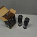 Electric Salt and Pepper Grinder Set - Rechargeable Automatic Salt and Pepper Shakers, Kitchen Appliances with External Adjustable Coarseness, Larger Hopper for Cooking, Home Gifts(2 Pack,Black/Black)