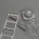 KEOUKE Multifunctional Mandoline Slicer Stainless Steel Surface - Interchangeable 6 Blades, Magnetic Back Handheld Vegetable Cutter with Hand Guard for Kitchen, Onion, Garlic, Safe Food Slicer