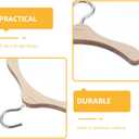 Toyvian Mini Wooden Clothes Hangers 10 Pieces Doll Closet Organizer Accessories for Bjd Dolls and Kids Doll Clothes Storage 2.95 Inch