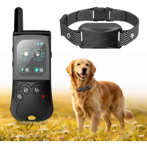Wireless Dog Fence, Electric Dog Fence with 3 Training Modes, 180-Day Standby Remote Training Collar, IPX7 Waterproof Rechargeable Collar with Color Screen Remote,Black for 1 Dog