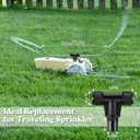 2 Set Traveling Sprinkler Arms Kit, Tractor Sprinkler Parts Compatible with Nelson and Orbit, T Part with Anti Leak Gasket for Efficient Lawn/Garden Watering