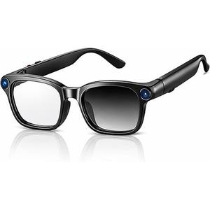 AI Smart Camera Glasses for Men Women - 8MP 1200P Video Recording, EIS Anti-Shake, Real-Time 139-Language Translator, Photochromic Lenses, Open-Ear Bluetooth Audio for Vlogging, Cycling, Travel