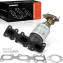A-Premium Front Left Exhaust Manifold Catalytic Converter with Gasket Kit Direct-Fit Compatible with Ford Explorer 2013-2019, Taurus, Flex, Edge & Lincoln Continental, MKS, 3.5L 3.7L, E.P.A. Compliant