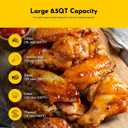 8.5QT Air Fryer, Upgraded Family Size Capacity, Square Basket Dials Stainless Steel Air Fryers, Reheat Leftovers, Easy Cooking for Healthier Breakfast & Dinner in Minutes, Gift Box Included