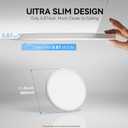 WKONCLDY 3200lm LED Flush Mount Ceiling Light, Super Slim 12 inch LED Ceiling Light, 5000K LED Ceiling Light for Bedroom, Living Room, Dining Room (White, One Pack)