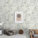 Heroad Green Floral Peel and Stick Wallpaper Boho Contact Paper for Cabinets Drawers 16.1''x393'' Leaf Wall Paper Removable Self Adhesive Wallpaper for Bedroom Bathroom Waterproof Decor Vinyl Roll