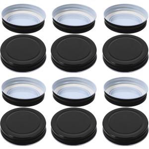 Operitacx 12 Pack 70mm Mason Jar Lids, Regular Mouth Tinplate Replacement Jar Caps for Storage, Drinking Containers, Canning Supplies and Kitchen Organization