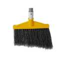 Rubbermaid Commercial 6385GRA Angled Large Brooms, Poly Bristles, 48 7/8" Aluminum Handle, Silver/Gray