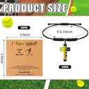 Kigeli 24 Set Softball Christian Cross Bracelets, multicolor
