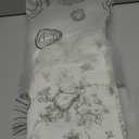 Vangao Linen Floral Curtains for Living Room 84 Inch Length Sage Green Drapes Back Tab Light Filtering Toile Bird Printed Farmhouse Bedroom Rod Pocket Window Treatments 2 Panels