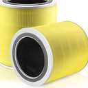 Core 400S Replacement Filter for LEVOIT Core 400S Smart WiFi Air Purifie-r, Core 400S-RF-PA (LRF-C401-YUS), 3-in-1 H13 True HEPA Activated Carbon Pre-Filter, 2 Pack, Yellow