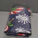 Christmas Half Round Rugs Candy Cane Half Round Door Mat Indoor Entryway Welcome Mat Non-Slip Low Profile Snowflakes Semicircular Door Mat for Patio Christmas Half Round Kitchen Rug (36x24in)