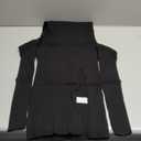 Forever 21 Womens Ribbed Knit Mini Sweater Dress (Large, Black)