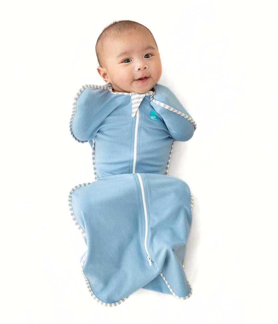 Love to Dream Swaddle UP, Baby Sleep Sack,Self-Soothing Swaddles for Newborns, Get Longer Sleep,Snug Fit Helps Calm Startle Reflex, New Born Essentials for Baby, 1.0 TOG,Newborn 5-8.5 lbs, Dusty Blue