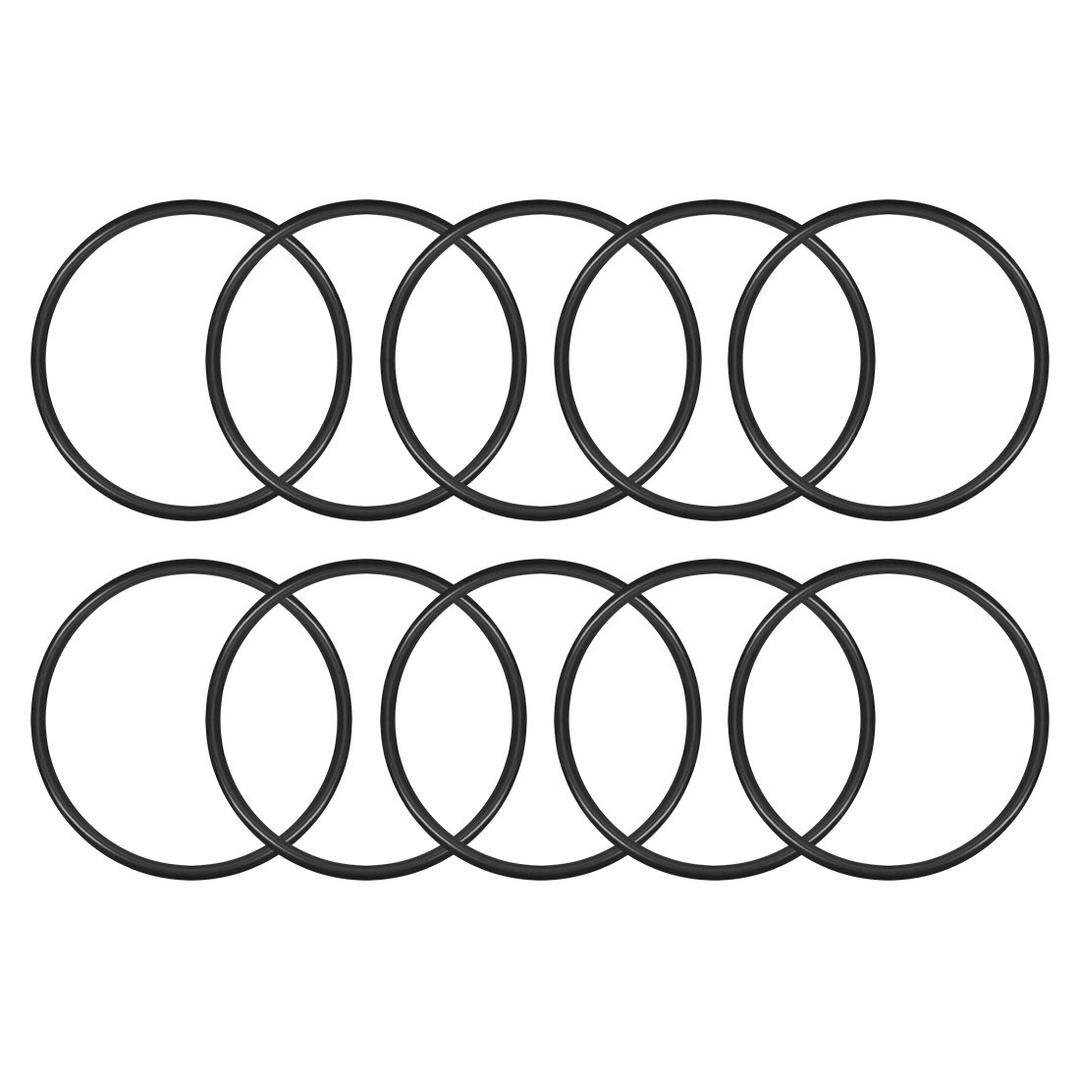 uxcell Nitrile Rubber O-Rings 44mm OD 40mm ID 2mm Width, Metric Sealing Gasket for Automotive Machine Plumbing, Pack of 10