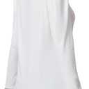 Long Sleeve Shirts for Women 2024 Fall Dressy Casual Blouses Pleated Scooped Neck Tunic Tops (White, XL)