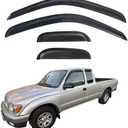 Rain Guards Compatible with 1995-2004 Toyota Tacoma, Durable Acrylic Slim Window Visor Rain Guard, Side Window Deﬂector for Toyota Tacoma Accessories 4 Pieces 1996 1997 1997 1998 1999 2000 2001 2002