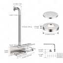 Bathroom Grab Bar w/Toilet Tissue Roll Holder, Munzong 3 in 1 Double Toilet Paper Holder w/Storage Shelf, Anti Slip Stainless Steel Safety Hand Rail Support Handicap Elderly Senior Assist Bath Handle