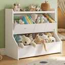 FOUCSSOMEI Kids Toy Storage Organizer for Easy Toy Cleanup and Organization