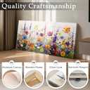 imjiayu Colorful Wildflower Canvas Wall Art, Abstract Floral Meadow Print, 40"L x 20"W