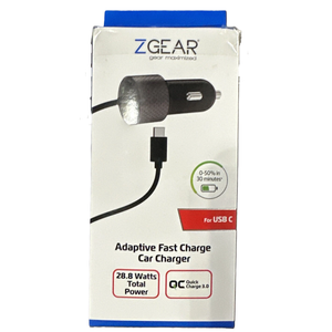 Zgear Adaptive Fast Charge Car Charger for USB C