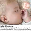 Garkoko 2-Pack Baby Pacifier with Clip & Case, Thumb-Shaped Soothing Pacifier 0-18 Months, Non-Contact Shield, Lightweight Food-Grade Silicone, BPA-Free Infant Pacifier
