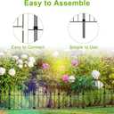 Decorative Garden Fence 25 Pack Animal Barrier Fence 27ft (L) x 24in (H) Rustproof Metal Wire Section Edging Fencing Panel for Outdoor Yard Landscape Patio, Arched
