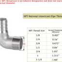 304 Stainless Steel Hose Barb Fitting, 1" Hose Barb to 1" NPT Male 90 Degree Elbow, Air Hose Barb Fitting, For Water, Fuel, Home Brew Pipe Fittings, Pack of 2