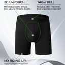 youlehe Men's Underwear Soft Bamboo Viscose Boxer Briefs Stretch Trunks Pack (Black, XXL)