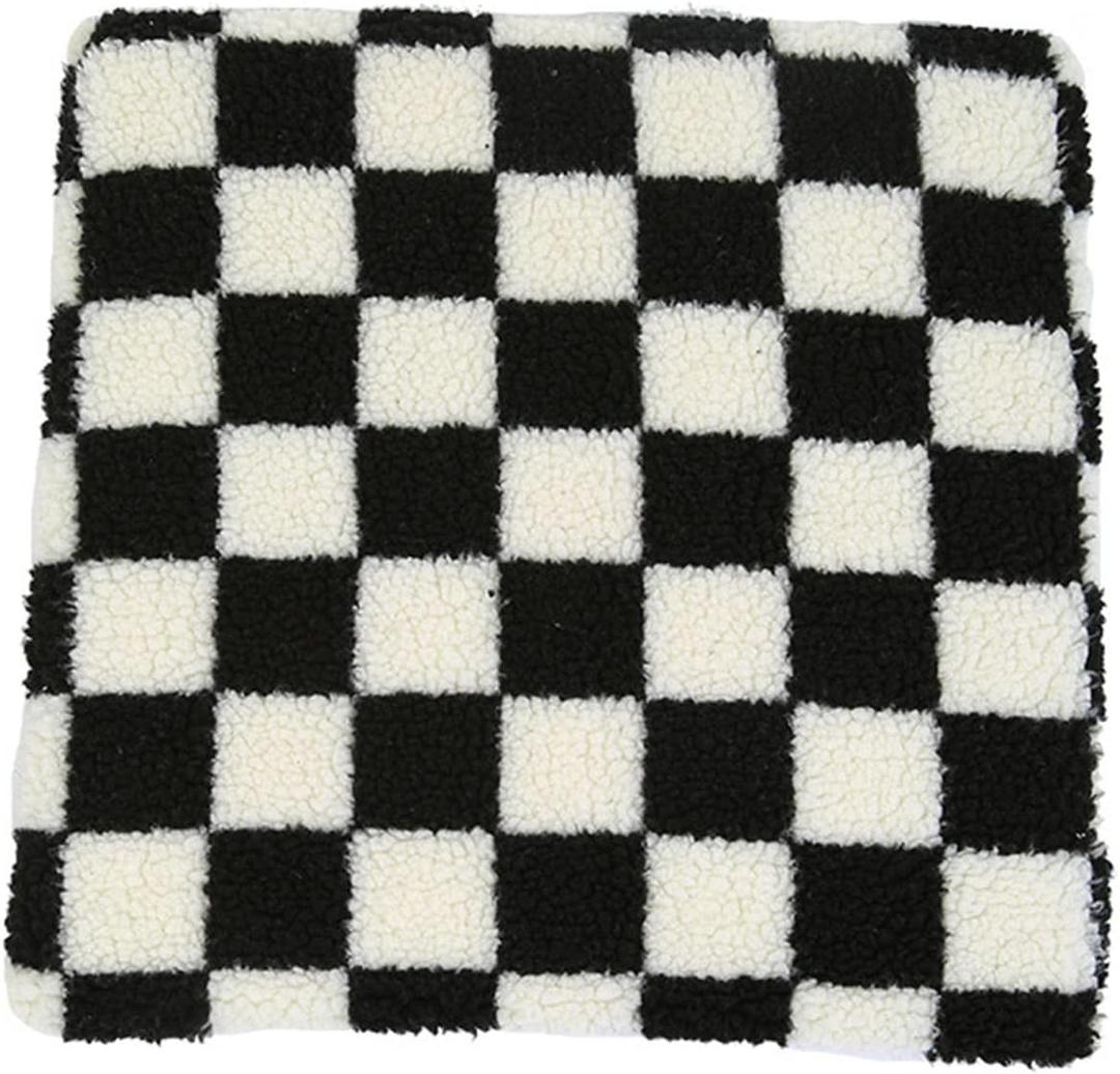 Square and Round Chair Pads Seat Cushion Plush Cushions Soft Fluffy Thicken Lambswool Seat Pad Chair Cushion for Home Office 40 * 40CM,N