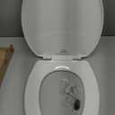 Bemis 7300SLEC Slow Close Toilet Seat, Easy Clean Hinges and Durable Plastic Seat, Made in USA, Elongated, White