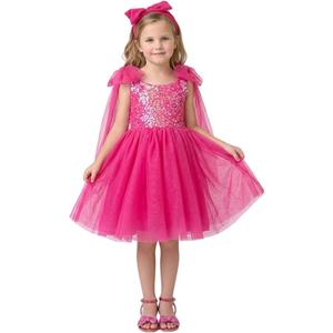 LalaMira Girls Sequin Dress Toddler Party Sparkly Dress Flower Girl Dress Pageant Birthday Graduation Easter Photo Shoot 2T