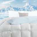 DOWNCOOL Large Body Pillow Insert with Cooling Cover - Soft Long Bed Pillow for Summer - Breathable Full Body Pillow for Adults - 20x54 inch (Blue, with Cover)