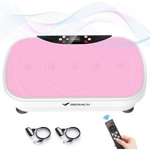 MERACH Vibration Plate Exercise Machine, Vibration Plate for Lymphatic Drainage Weight Loss, Vibrating Plate Exercise Machine with Bluetooth and LED Display, Workout Equipment for Women Men Home