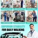 Rhino Valley Gait Belt Transfer Belt for Senior with 7 Handles, 59" Anti-Slip Transfer Belt for Elderly, Lift Belt with Quick Release Buckle, Medical Nursing Safety Patient Assist, Green Lily