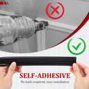 32.8ft x 1.25 Inch Flexible Peel and Stick Molding Trim for Wall, Baseboard, Backsplash, Tile Edge, Chair Rail, Mirror-self Adhesive Moulding Trim for Bathroom Wall Door Floor Window, Black