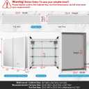 Quavikey 24"x26" LED Mirrored Medicine Cabinet, Recessed or Surface, 2-Door, 24 inches x 26 inches x 4.9 inches