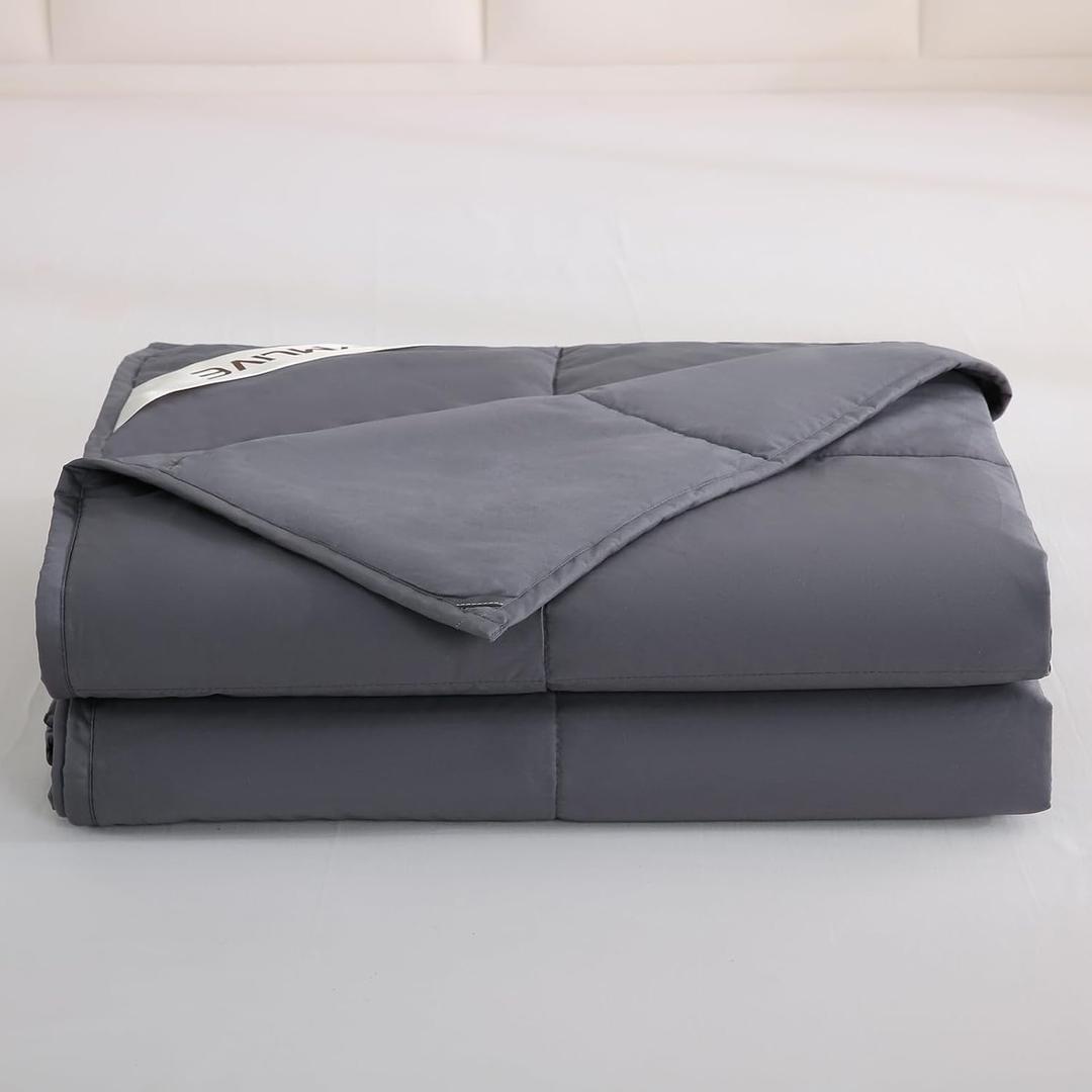 Summer Lightweight Wool Comforter King Size, 100GSM Thin Duvet Insert, Breathable Light Down Alternative Comforter, Noiseless Cotton Shell(Dark Gray)