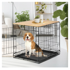 Dog Crate Topper - Crate Topper 24 inch Compatible with 24''(L) * 18''(W) Dog Crate, Table Topper Collapsible Dog Kennel Topper for Decorative Dog Crate