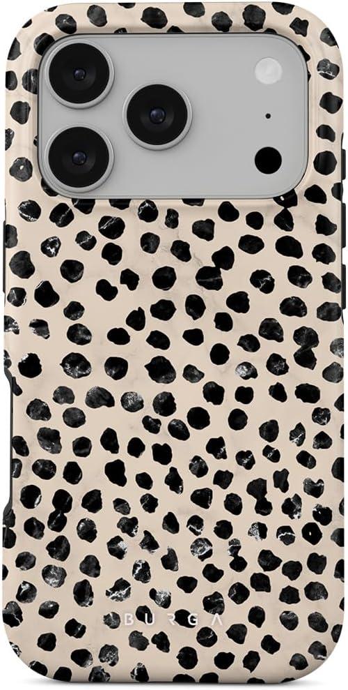 BURGA Phone Case for iPhone 17 Pro - Cute, Trendy, Aesthetic, Designer Pattern, 17pro Phone Cover, Hard Shell Protection - fits Apple iPhone 17 Pro Case for Women and Men (Almond Latte)