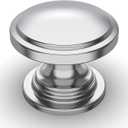 Amerdeco 10 Pack Polished Chrome Cabinet Knobs 1-1/4 Inch(32mm) Single Hole Cabinet Pulls Dresser Knobs Round Drawer Knobs and Pulls for Bathroom Cabinets K0008