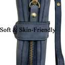 Women Wallet with Wrist Strap Soft PU Leather, Purse for Ladies with ID Window Zipper Coin Pocket 11 card slots (Blue)