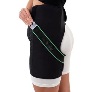 SoulGenie HealthAndYoga™ Extra Padded Hip Protection Belt-Pioneering Design Binder Support Brace to Reduce Falls, Hip Fracture, Injury-Rehab Aid for Post-Surgery Recovery-Free Size, Unisex (Left)