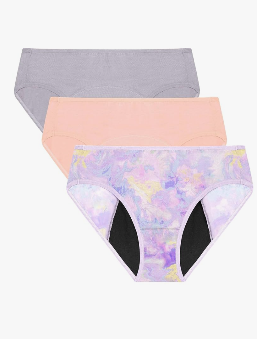 Neione Teen Girls Period Underwear - Leakproof Panties for Tween & First Period Starter, Comfortable Hipster Briefs 2XL