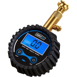 Digital Tire Pressure Gauge for Cars - Accurate Air Pressure Gauge for Tires with 360 Swivel Chuck - 200 PSI