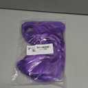 Long Purple Braid Wig, 24 Inch Purple Clip-In Ponytail Wig, Synthetic Braided Ponytail Extension, Pre-Styled Mermaid Hair for Cosplay & Halloween