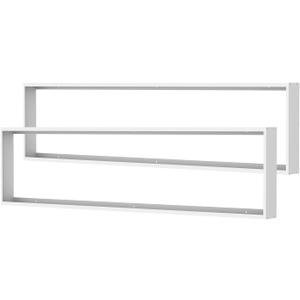 1x4FT Surface Mount Kit for LED Flat Panel Light, 3.15" Width, 2Pack | 12"x48" Sturdy Aluminum Surface Mount Bracket, 1' by 4' Flush Kit, 2 Set 1Ft x 4Ft Metal Frame for Troffer Lights